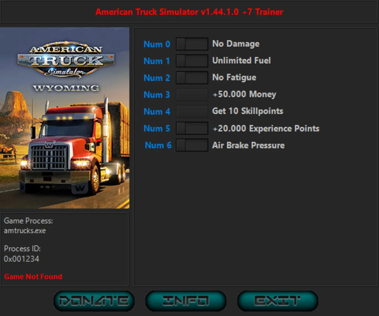 American Truck Simulator "Трейнер +7" [1.53.2.1s] {iNvIcTUs oRCuS / HoG}