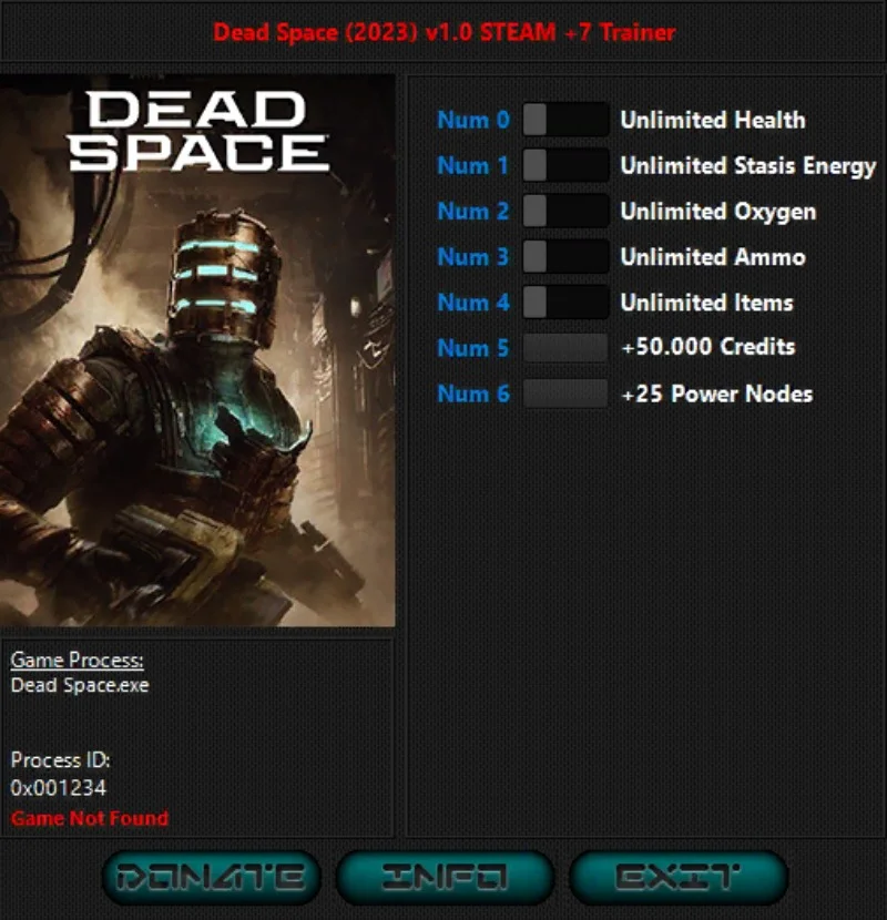 Dead Space Remake "Трейнер +7" [1.1: UPD: 10.12.2024] {iNvIcTUs oRCuS / HoG}