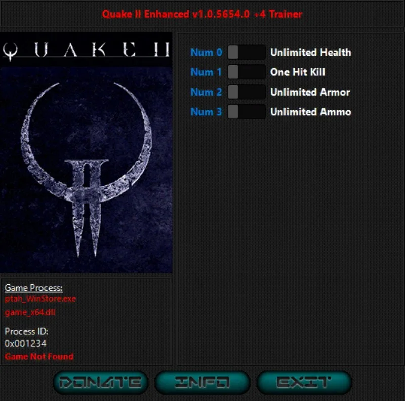 Quake 2 Enhanced "Трейнер +4" [1.0.5986] {iNvIcTUs oRCuS / HoG}