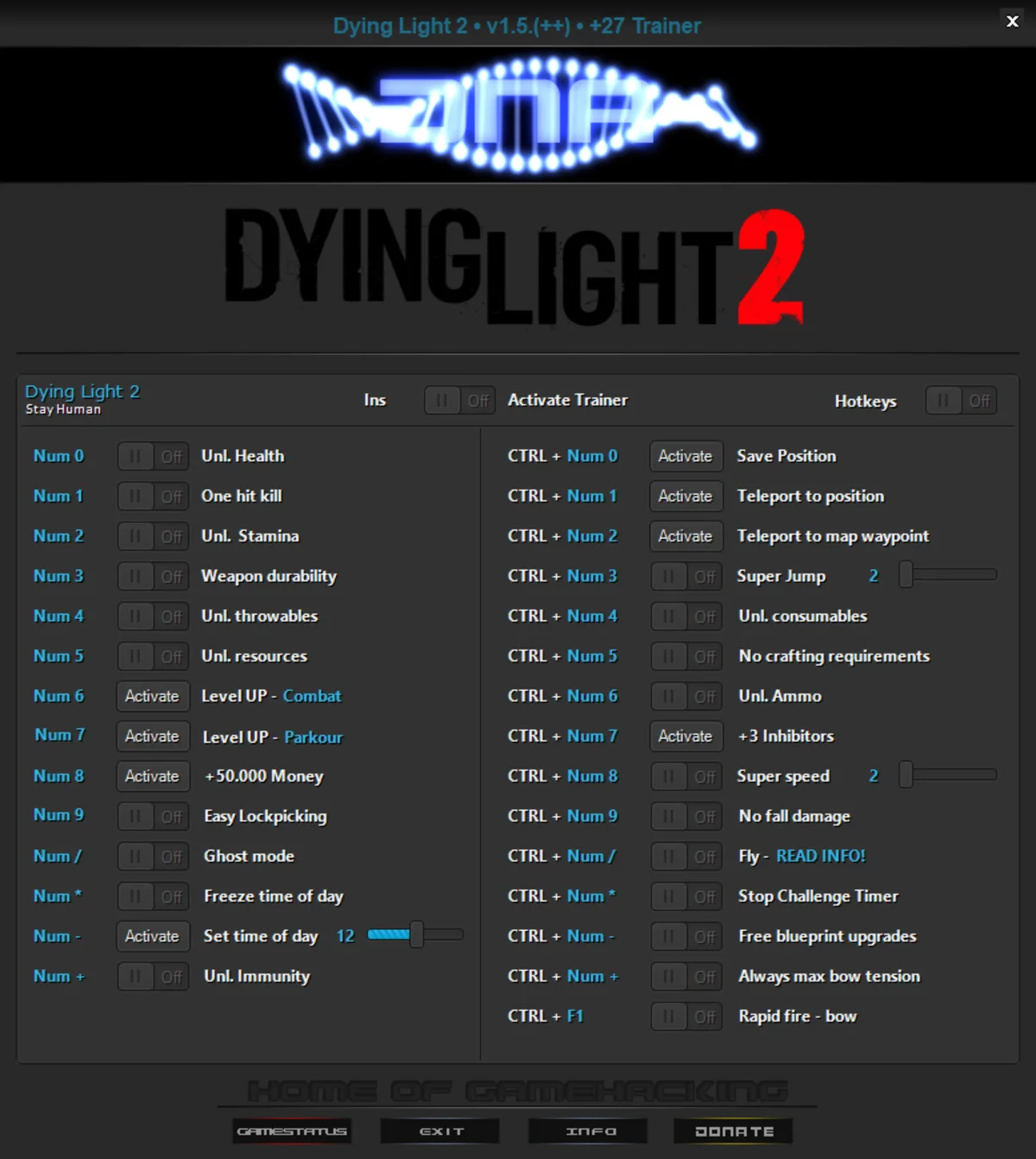 Dying Light 2: Stay Human "Трейнер +27" [1.16] {DNA / HoG}